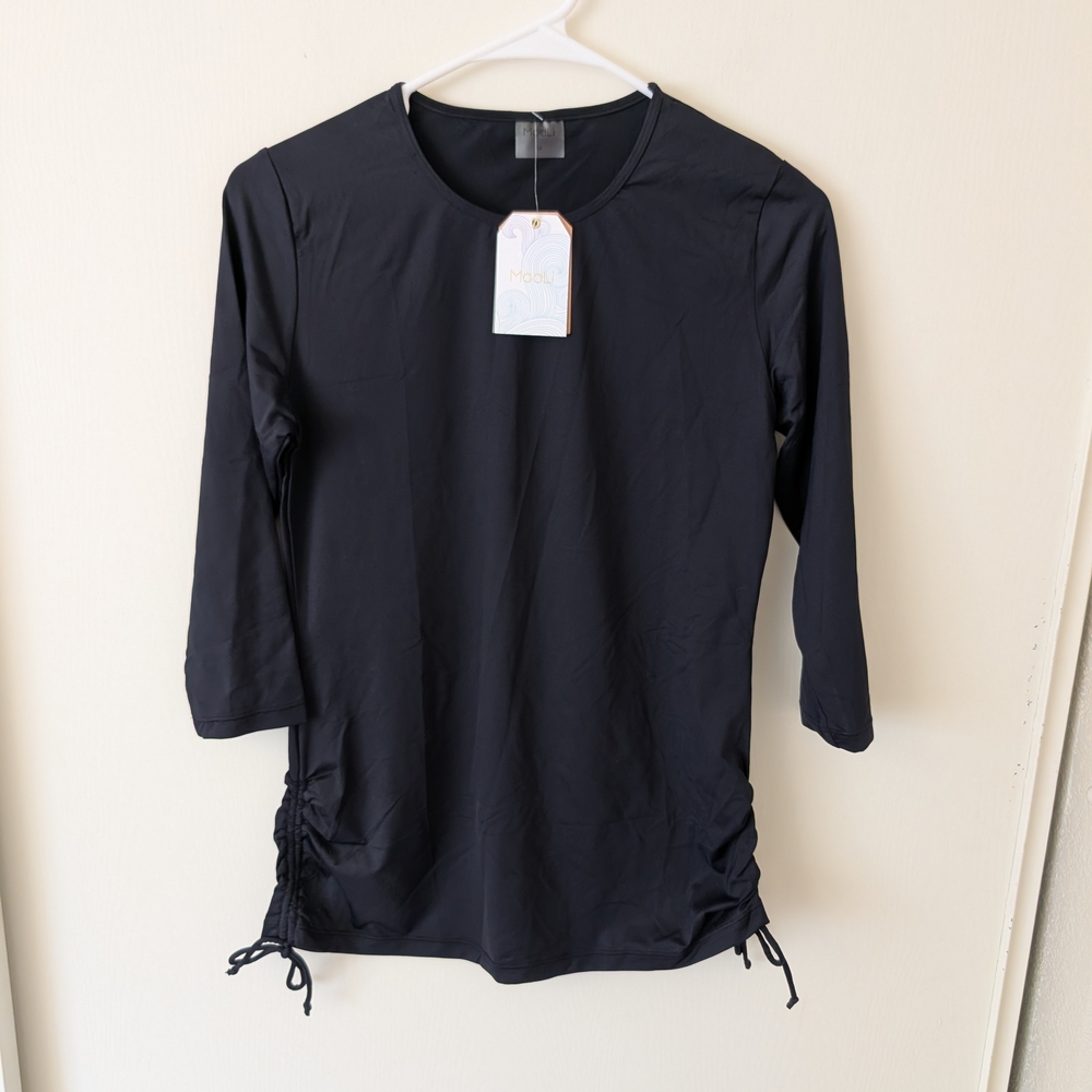 Modli Womens Medium Black Margaux Swim Top NWT Vacation Beach Pool Travel Summer